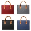 Canvas Laptop Bag with Leather Handles | https://www.bestnamebadges.com