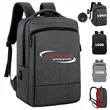 Expandable Business Laptop Backpack with USB Charging Port | https://www.bestnamebadges.com