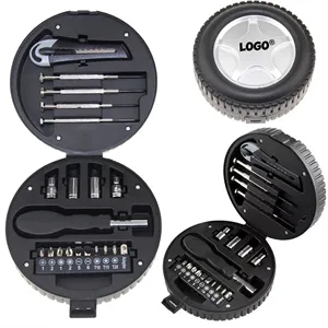 Tire Shaped Multi Tool Kit With Screwdrivers And Pliers