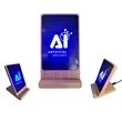 15W LED Wireless Charging Bamboo Phone Stand | https://www.bestnamebadges.com