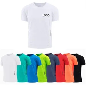 Crew-neck Unisex Dry Fit Mesh Athletic Shirts