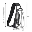 Clear PVC Crossbody Chest Bag | https://www.bestnamebadges.com