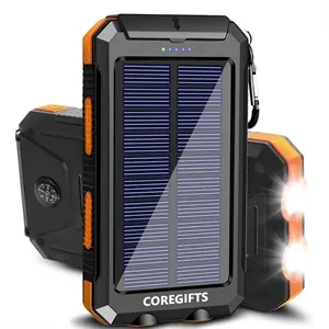 Outdoor Waterproof Solar Power Bank with Compass