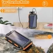 Outdoor Waterproof Solar Power Bank with Compass | https://www.bestnamebadges.com