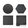 50 MOQ Square Natural Slate Coaster | https://www.bestnamebadges.com