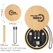 Round Bamboo Multi USB Charging Adapter Cable Kit | https://www.bestnamebadges.com