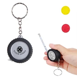 Mini Keychain Retractable Tire Shape Tape Measure
