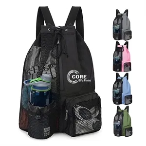 Mesh Backpack Swimming Drawstring Bag