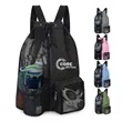 Mesh Backpack Swimming Drawstring Bag | https://www.bestnamebadges.com