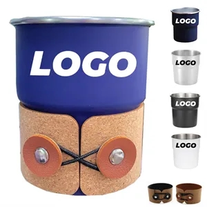 Coffee Mug with Leather Sleeve