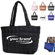 Puffer Tote Bag | https://www.bestnamebadges.com