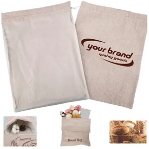 Drawstring Linen Food Grade Bread Bag