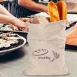 Drawstring Linen Food Grade Bread Bag | https://www.bestnamebadges.com