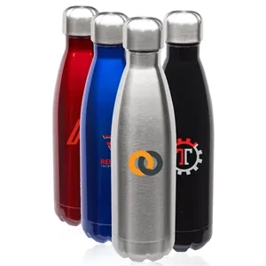 17 oz. Stainless Steel Levian Cola Shaped Bottles | https://www.bestnamebadges.com