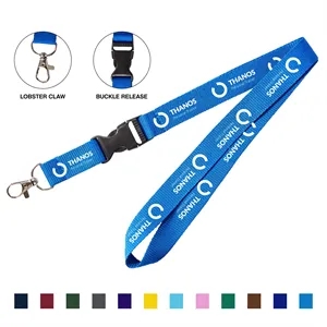 3/4" Custom Printed Lanyard With Bukle Release
