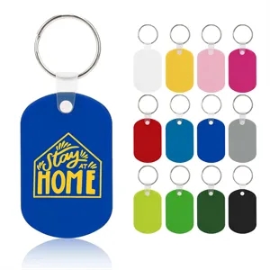 Plastic Oval Shaped Keychain