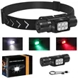 Three Color Strong Rechargeable Headlamp | https://www.bestnamebadges.com