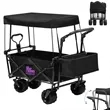 Foldable Canopy Wagon Garden Cart | https://www.bestnamebadges.com