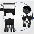 Foldable Canopy Wagon Garden Cart | https://www.bestnamebadges.com