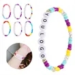 Custom Beaded Letter Bracelet | https://www.bestnamebadges.com