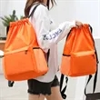 Drawstring Backpack with Wet and Dry Compartments | https://www.bestnamebadges.com