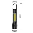 Rechargeable LED Flashlight with COB Side Light | https://www.bestnamebadges.com