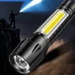 Rechargeable LED Flashlight with COB Side Light | https://www.bestnamebadges.com