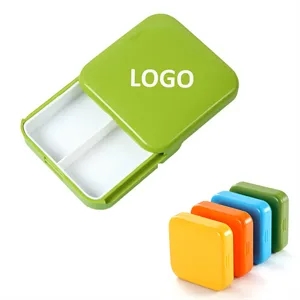 Compact Dual-Compartment Sliding-Lid Pill Organizer