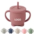 Baby Training Cup-Dual-Handle Silicone Cup With Lid | https://www.bestnamebadges.com