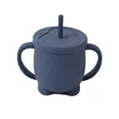 Baby Training Cup-Dual-Handle Silicone Cup With Lid | https://www.bestnamebadges.com