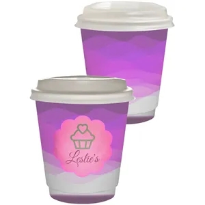 10 oz. Full Color Insulated Paper Cup w/ Lid | https://www.bestnamebadges.com