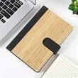 Bamboo Hardcover Notebook With Magnetic Closure In Stock | https://www.bestnamebadges.com