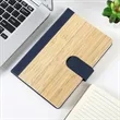 Bamboo Hardcover Notebook With Magnetic Closure In Stock | https://www.bestnamebadges.com