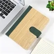Bamboo Hardcover Notebook With Magnetic Closure In Stock | https://www.bestnamebadges.com