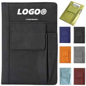 A5 Refillable Lined Leather Journal Notebook Hardcover Paper