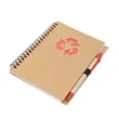 Recycled Kraft Paper Notebook With Pen And Spiral Binding | https://www.bestnamebadges.com