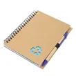 Recycled Kraft Paper Notebook With Pen And Spiral Binding | https://www.bestnamebadges.com