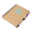 Recycled Kraft Paper Notebook With Pen And Spiral Binding | https://www.bestnamebadges.com