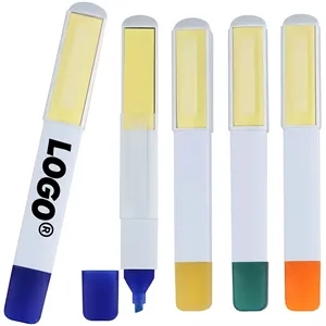 Dual Function Highlighter Pen With Built In Sticky Notes