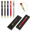 Custom Laser Engraved Metal Gel Pen Set | https://www.bestnamebadges.com