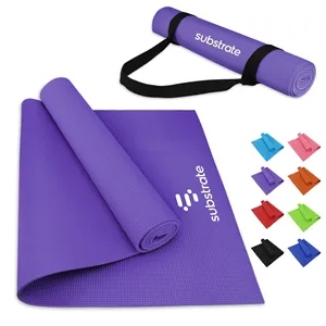 Full Length Pvc Yoga Mat with Carrying Strap ( Ocean )