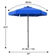 7' Heavy Duty Aluminum Market Umbrella With 6 Panels | https://www.bestnamebadges.com