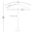 7' Square Shape Aluminum Market Umbrella (Full Color) | https://www.bestnamebadges.com