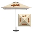 7' Square Shape Aluminum Market Umbrella (Full Color) | https://www.bestnamebadges.com
