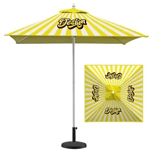 7' Square Shape Aluminum Market Umbrella (Full Color)