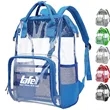 Premium Heavy Duty Clear PVC Transparent Backpack | https://www.bestnamebadges.com