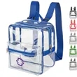 Mini Clear PVC Transparent Backpack, Front Accessory Pocket | https://www.bestnamebadges.com