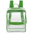 Mini Clear PVC Transparent Backpack, Front Accessory Pocket | https://www.bestnamebadges.com
