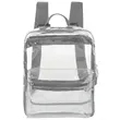 Mini Clear PVC Transparent Backpack, Front Accessory Pocket | https://www.bestnamebadges.com