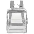 Mini Clear PVC Transparent Backpack, Front Accessory Pocket | https://www.bestnamebadges.com